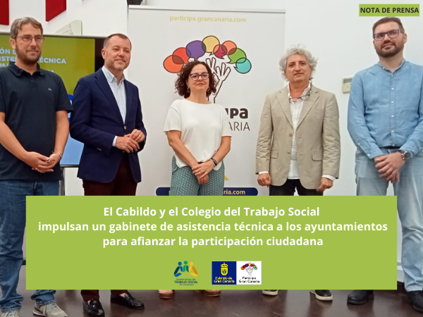 El Cabildo y el Colegio del Trabajo Social impulsan un gabinete de asistencia técnica a los ayuntamientos para afianzar la participación ciudadana (1)